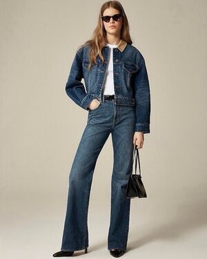 J. Crew Vintage Flare High Rise Semi Stretch Jeans Blue Size 27T